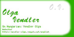 olga vendler business card